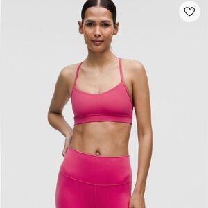 LULULEMON FLOW Y BRA SZ 8 RASPBERRY COLIUS NWT!